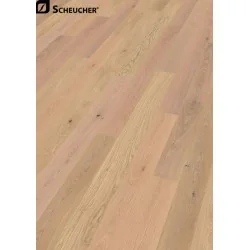 Scheucher Landhausdiele 3-Schicht Eiche 4V Natural Balance gebürstet Weiß Ultra matt geölt