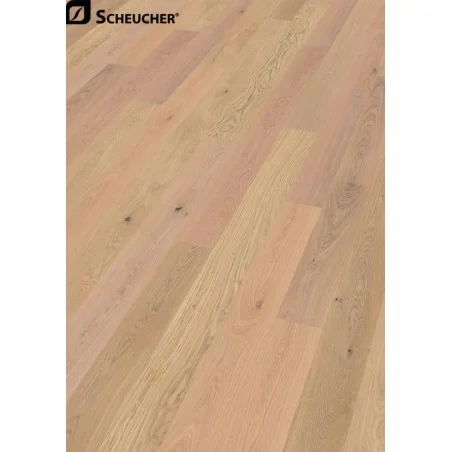 Scheucher Landhausdiele 3-Schicht Eiche 4V Natural Balance gebürstet Weiß Ultra matt geölt