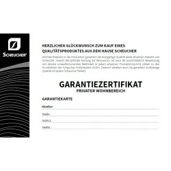 Scheucher Garantiezertifikat