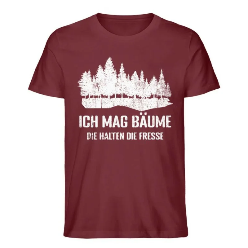 Waldkumpel Unisex Premium Bio T-Shirt - Ich mag Bäume, die halten die Fresse