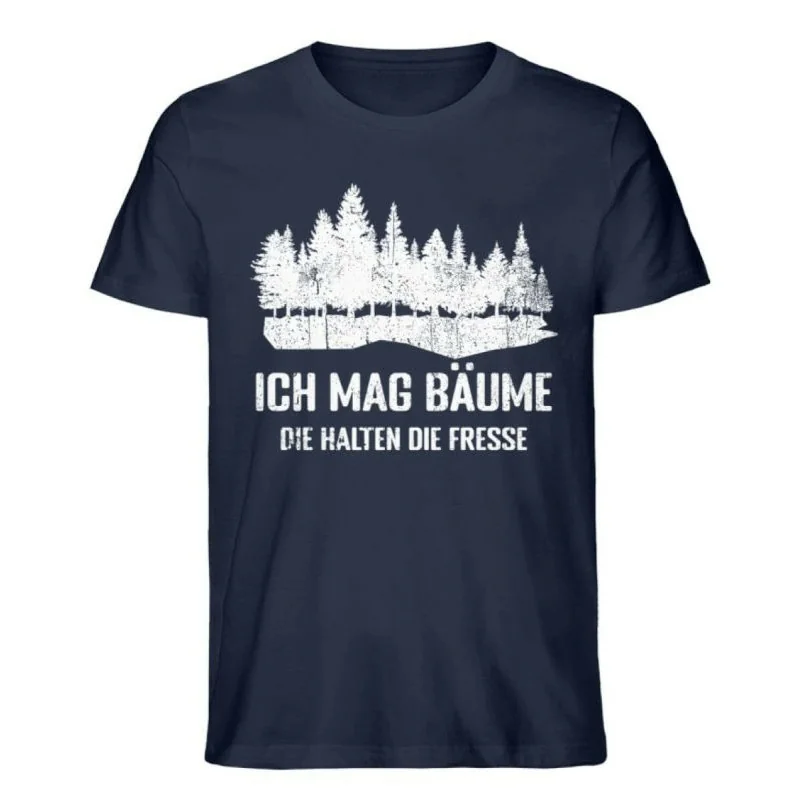 Waldkumpel Unisex Premium Bio T-Shirt - Ich mag Bäume, die halten die Fresse