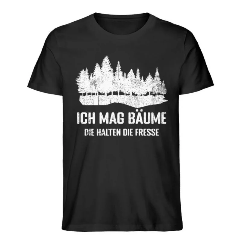 Waldkumpel Unisex Premium Bio T-Shirt - Ich mag Bäume, die halten die Fresse